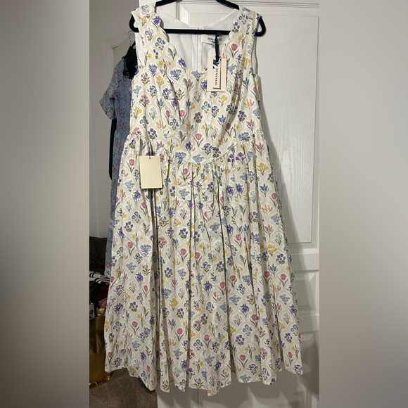 JessaKae Nantucket Grove Cream Floral Midi Dress - Picture 2 of 5